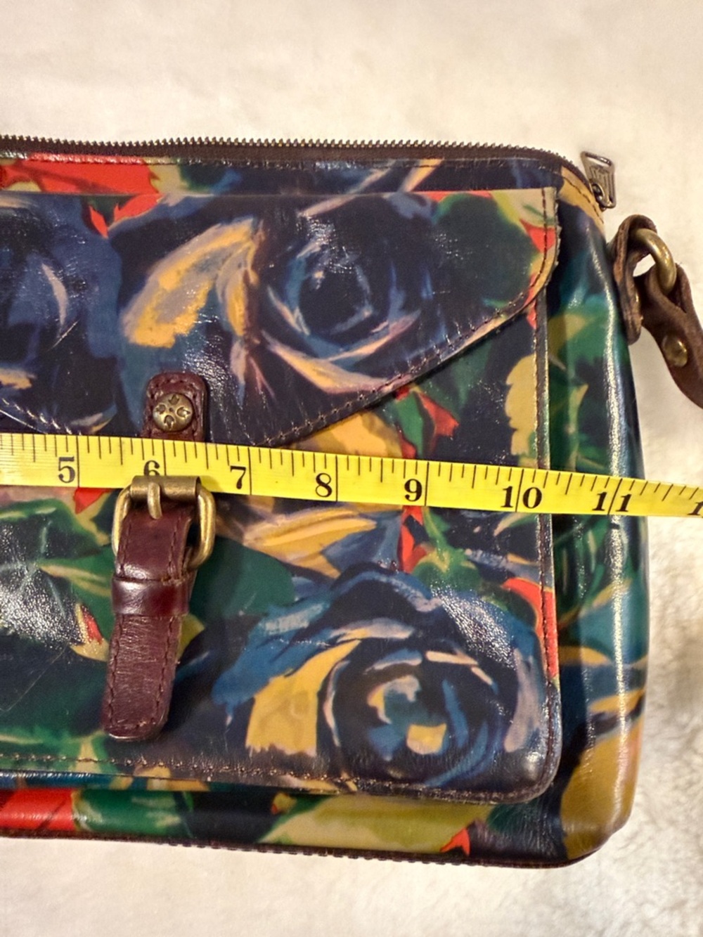 Patricia Nash Floral Leather Crossbody Bag – Vintage Style - Picture 10 of 13